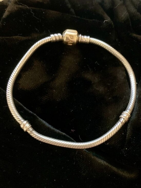 Pandora Jewelry - 100% Authentic Pandora Moments Two-Tone 14K Gold and Sterling Charm Bracelet
